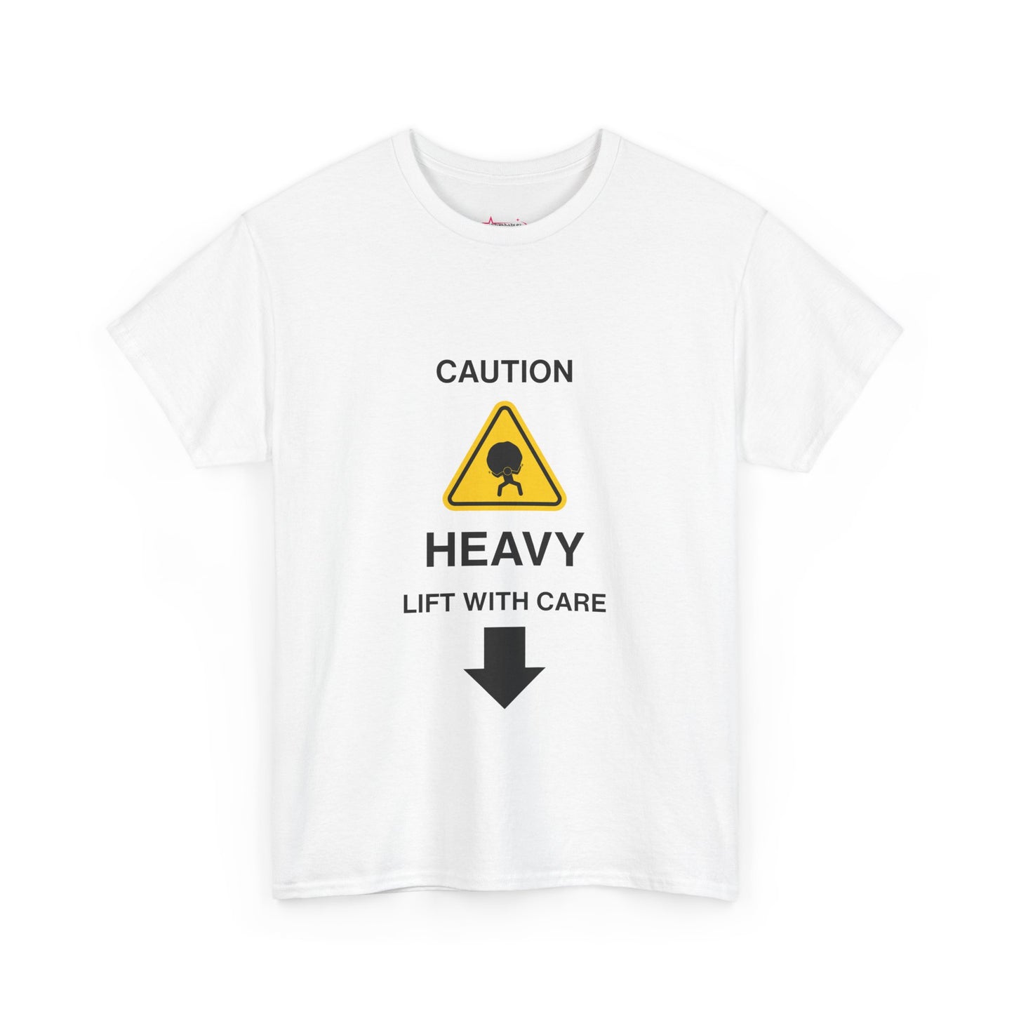 "LIFT WITH CARE" - Unwearablez 'Caution' meme Collection Unisex tee - US EDITION