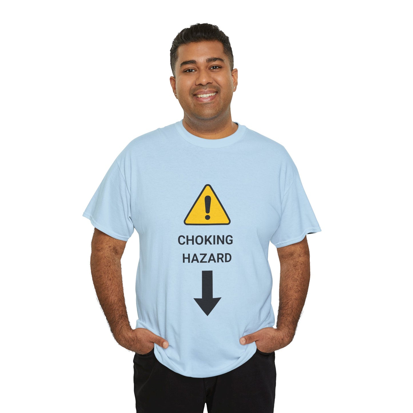 "CHOKING HAZARD' Unwearablez 'Caution' meme Collection Unisex tee