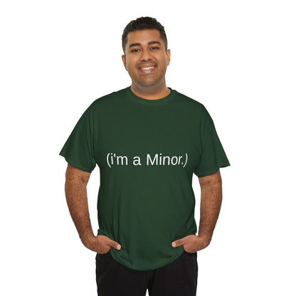 "(i'm a minor.)" - Unwearablez 'ILLEGAL' meme Collection Unisex tee - EU Edition