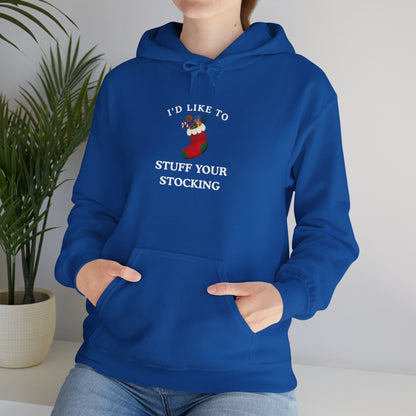 "I'D LOVE TO STUFF YOUR STOCKING" - Unwearablez' 'Xmas' Collection Unisex Hoodie - US Edition.