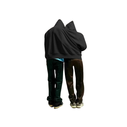 Unwearablez' 2 person blank Hoodie in BLACK